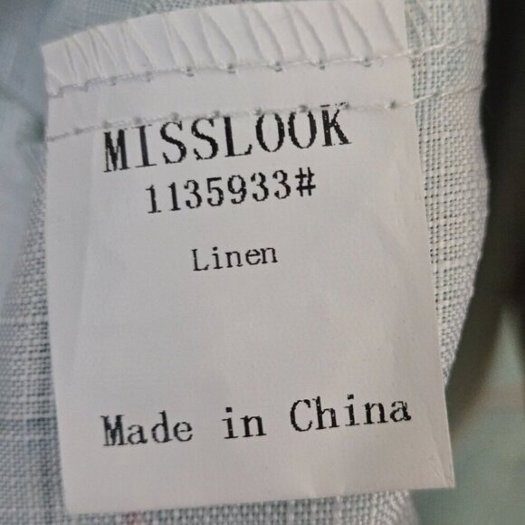 MissLook Novelty World Map Print Linen Button Down Shirt Size 3X - Picture 7 of 7